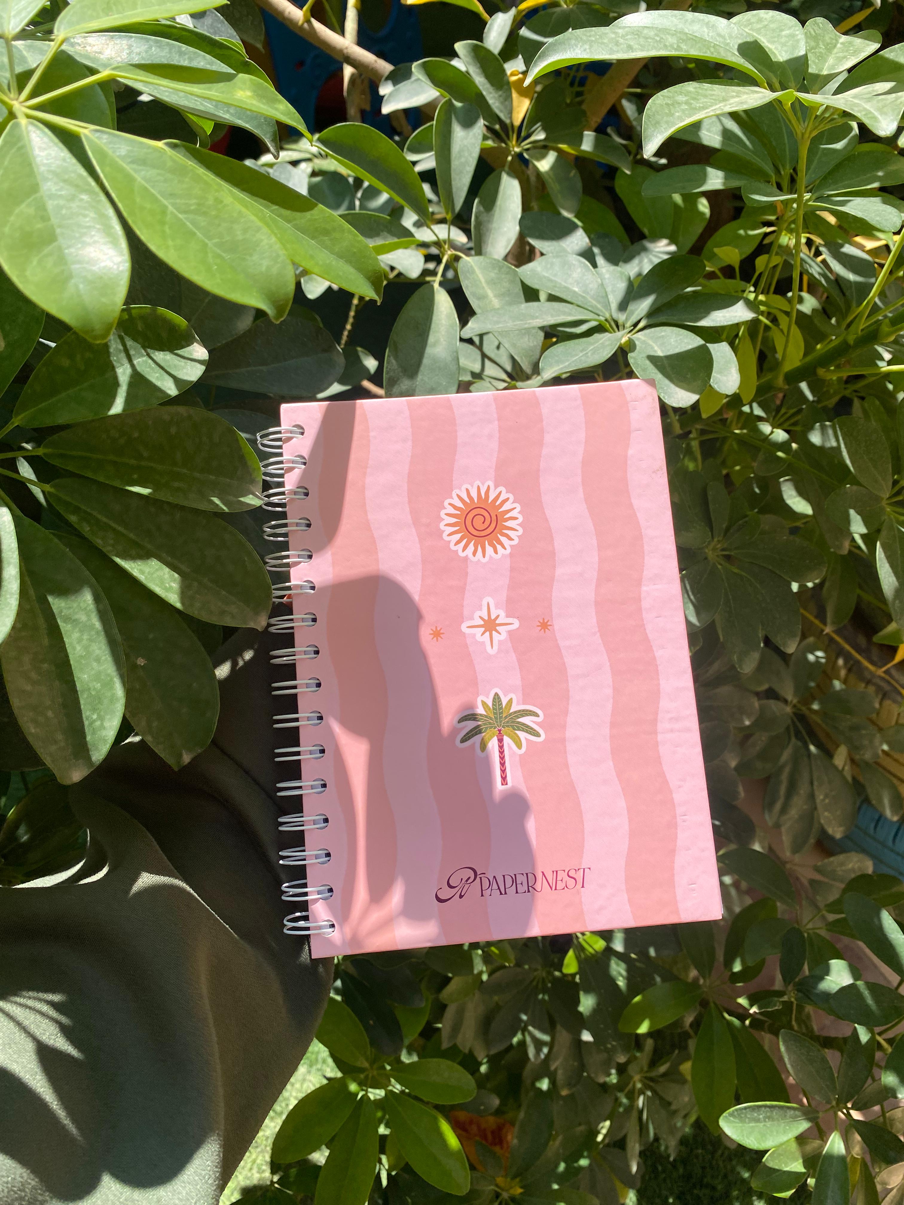 Shady pink notebook