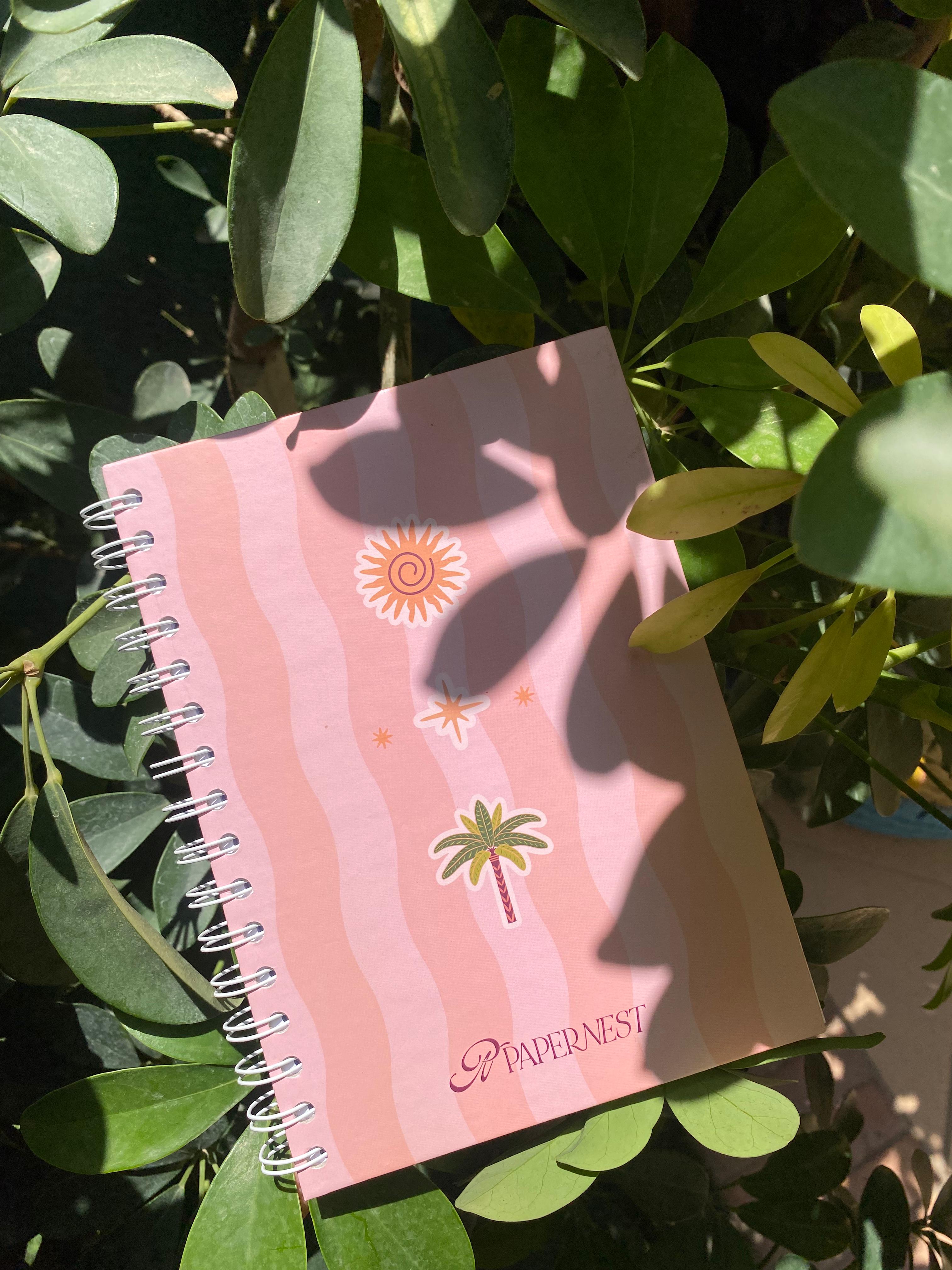 Shady pink notebook